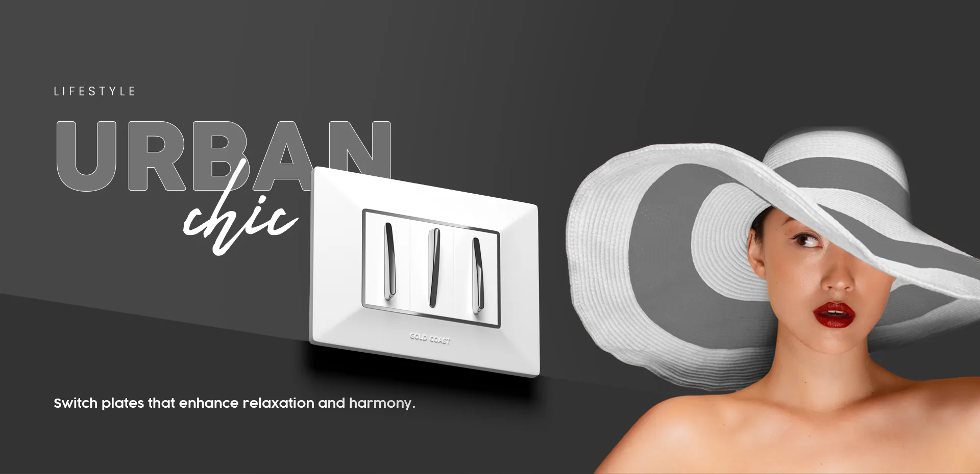 Gold Coast chic metallic modular switches for urban homes