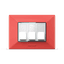 Bright red silver pastel