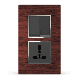 L-Evo walnut silver front L-EVO Plate