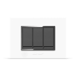 L-Zen white silver front L-Zen Plate