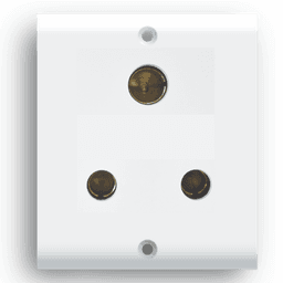 6a 3 pin socket porcelain 6A 3-Pin Socket