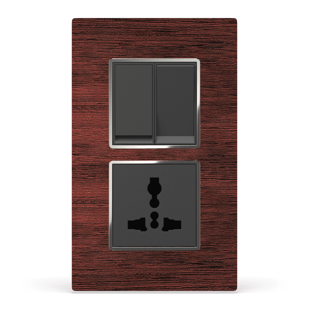L-Evo walnut silver front